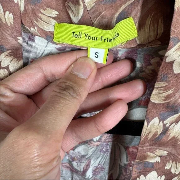 REVOLVE Tell Your Friends Floral Kimono Robe  Size S Boho Sheer Tie Waist - Picture 7 of 14